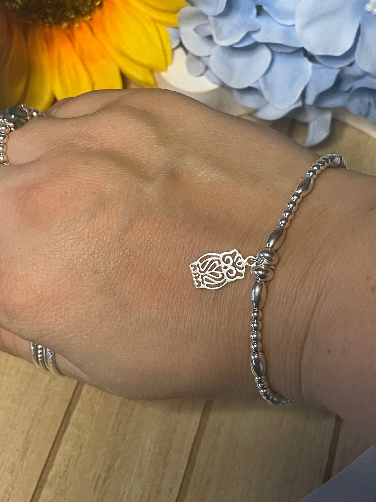 Filigree Owl Charm Bracelet