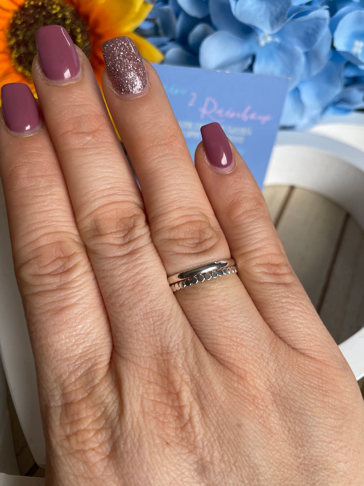 Sterling Silver Plain D Shape Stacking Ring