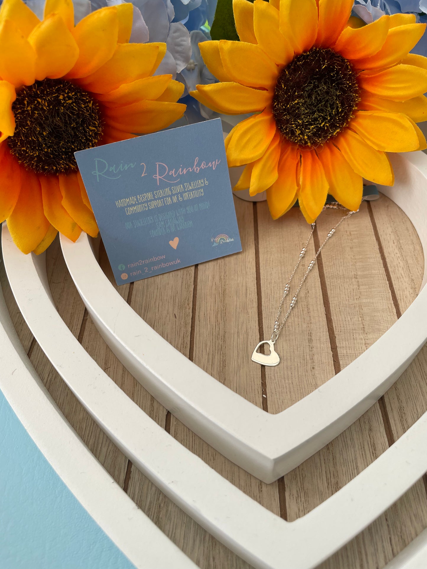 Open Heart Silver Charm Necklace