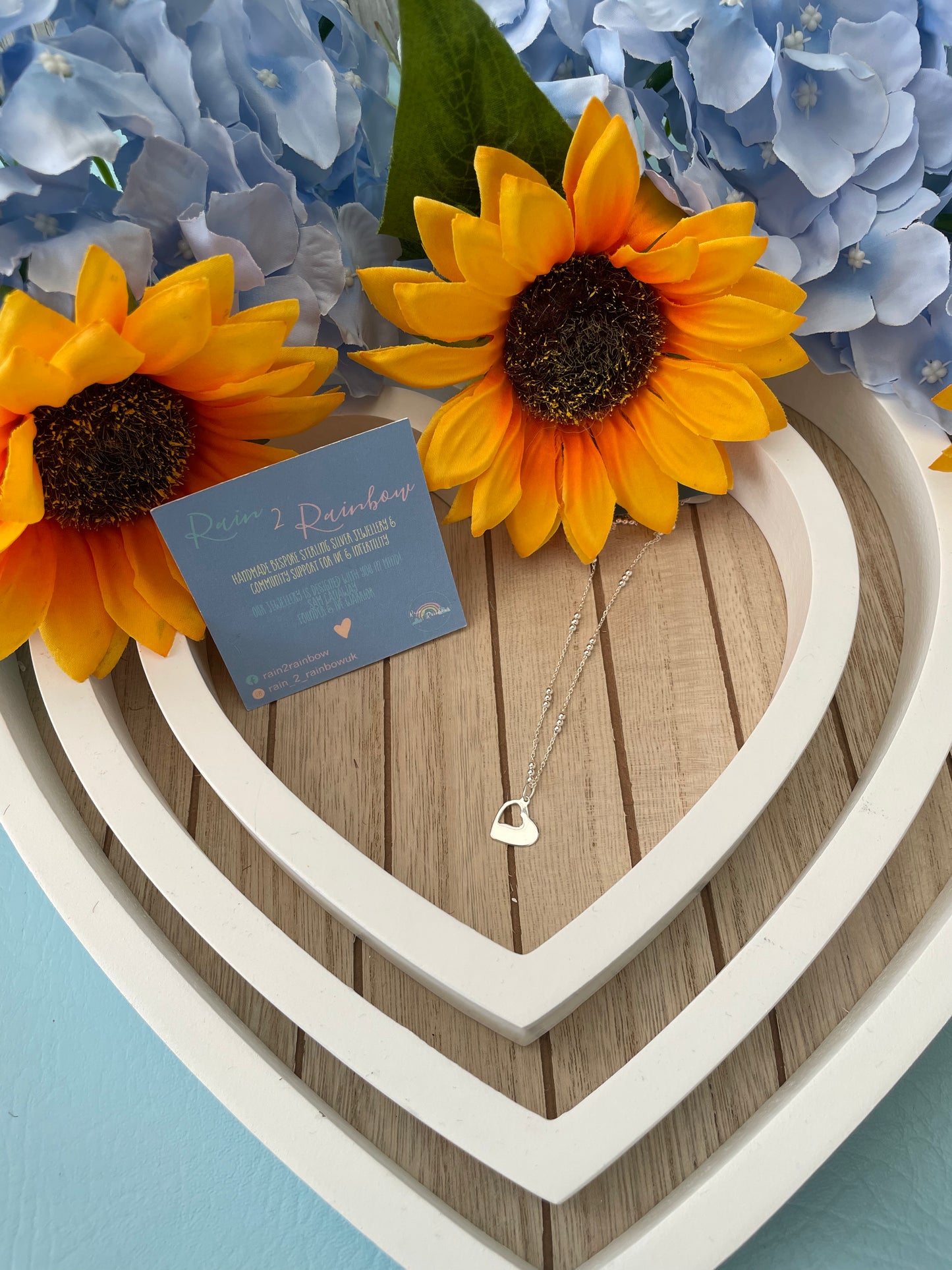 Open Heart Silver Charm Necklace