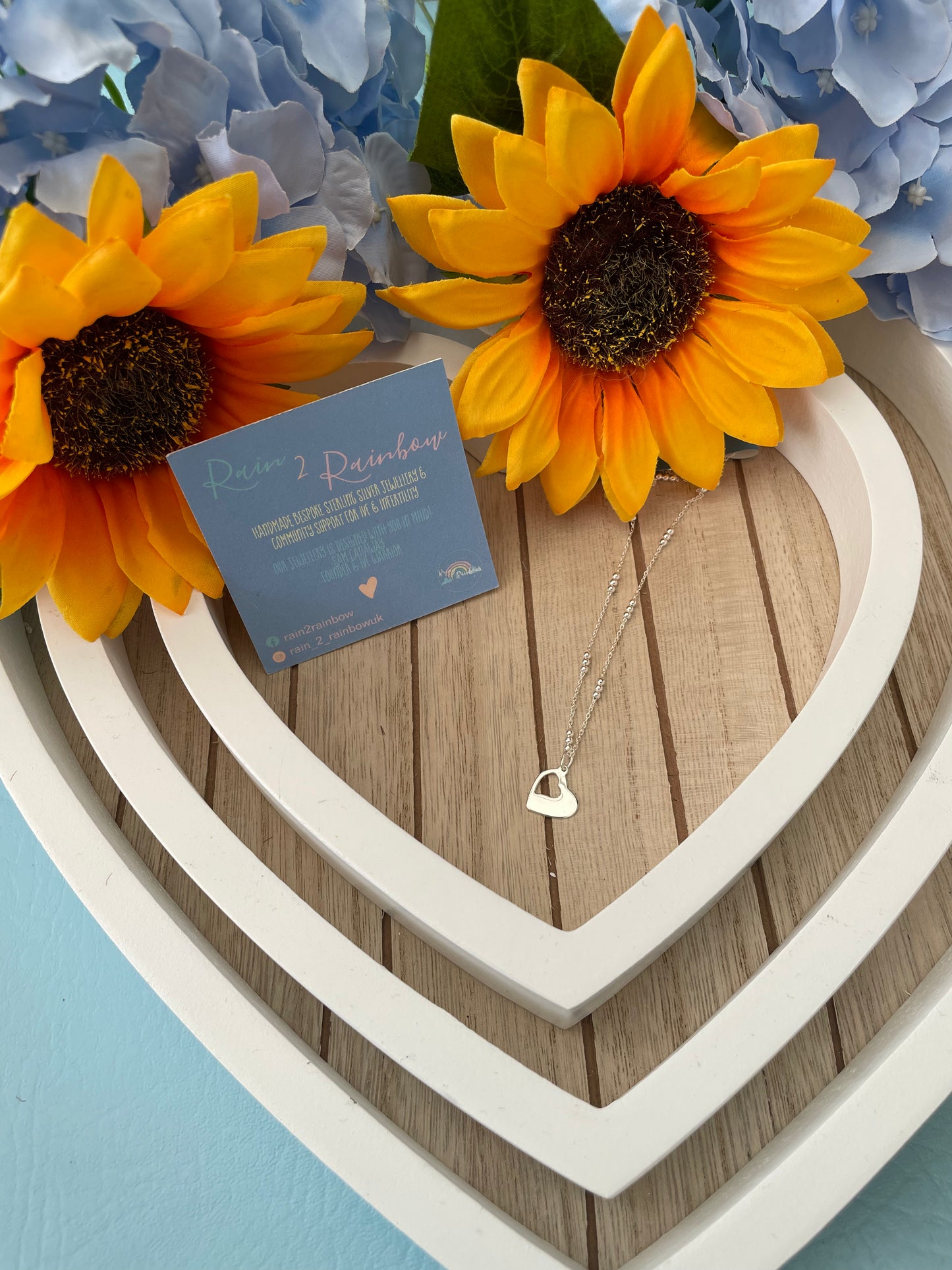 Open Heart Silver Charm Necklace