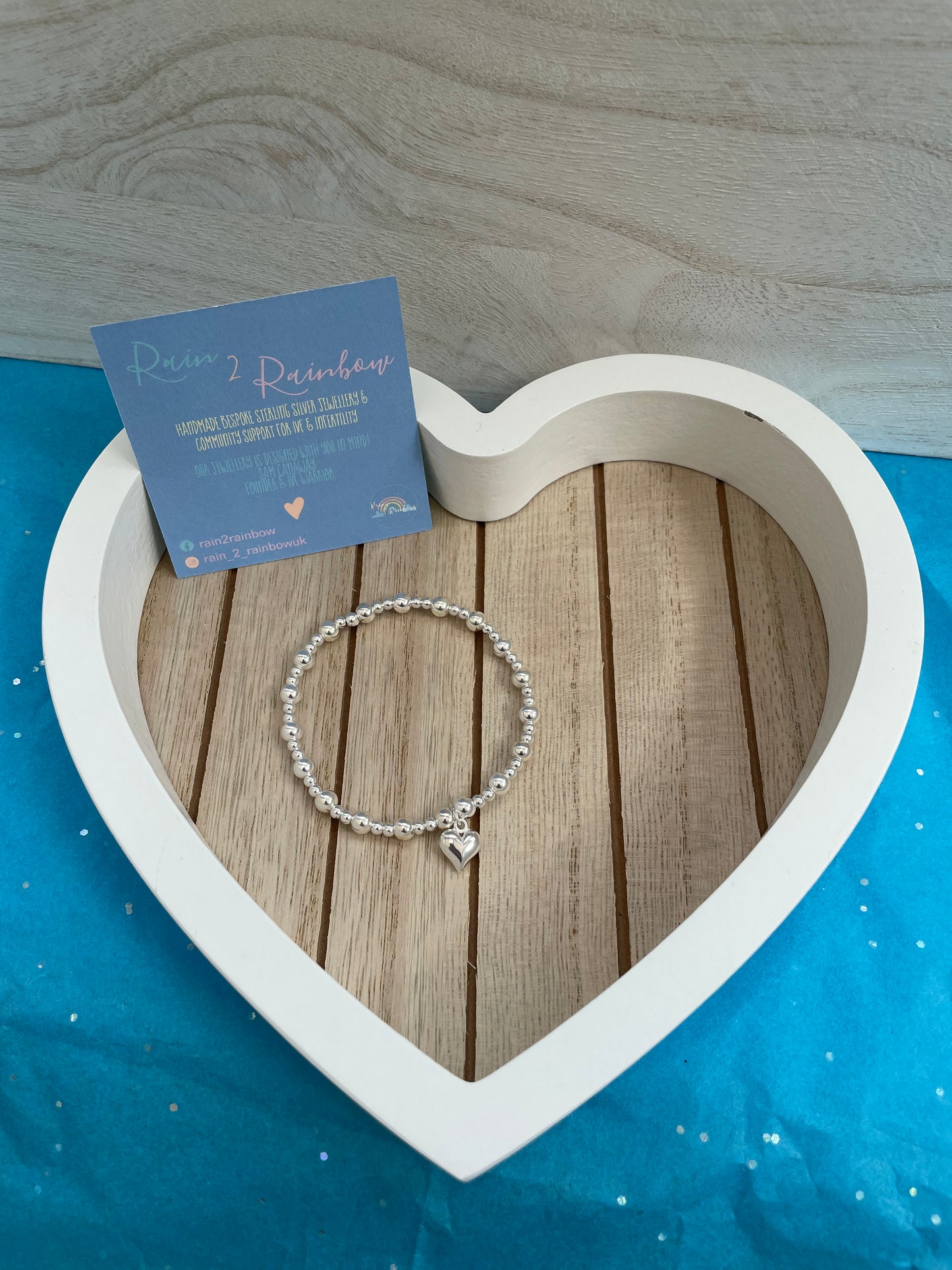 Puff Heart Charm Bracelet