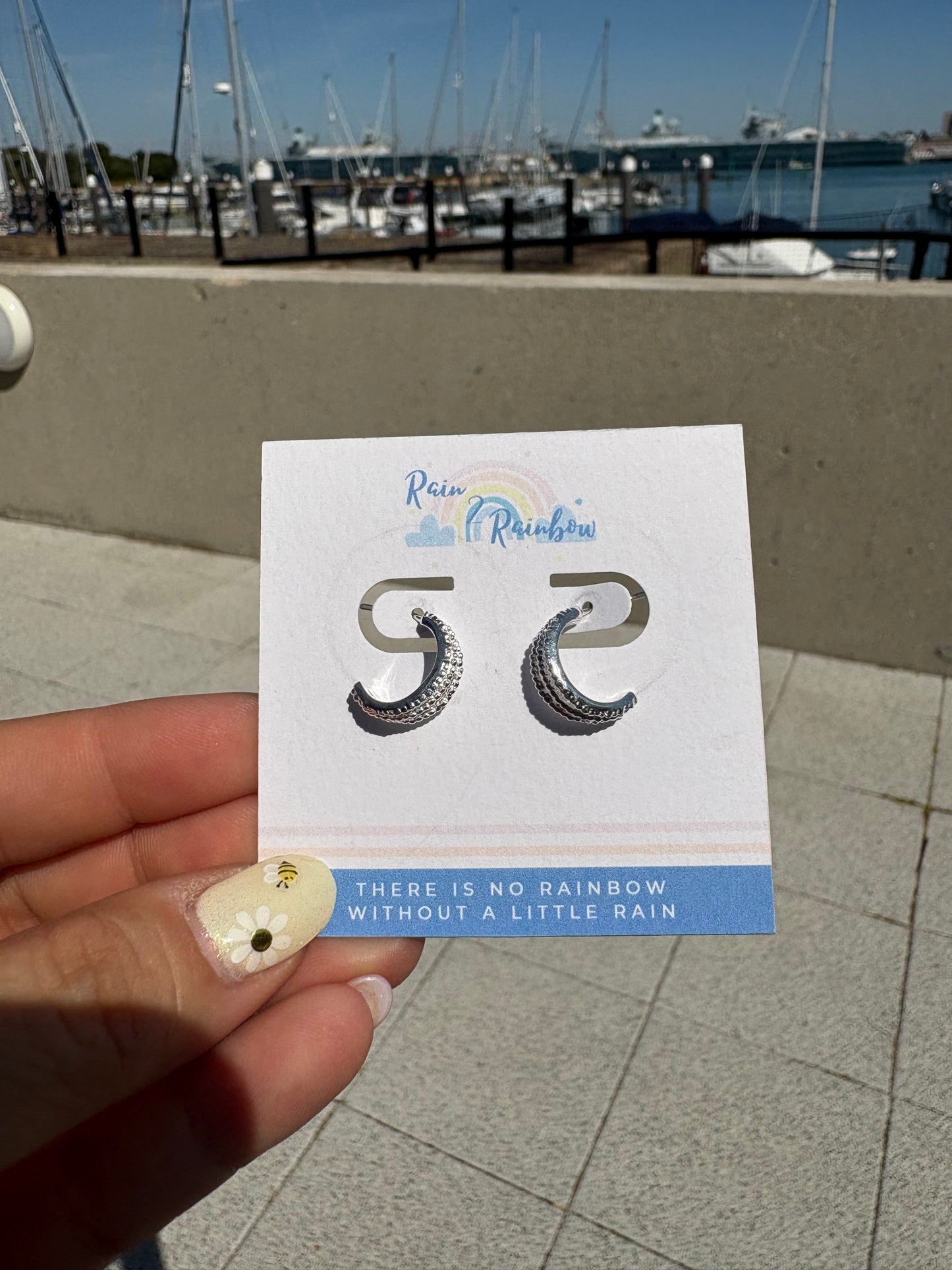 Sparkle Half Open Hoops