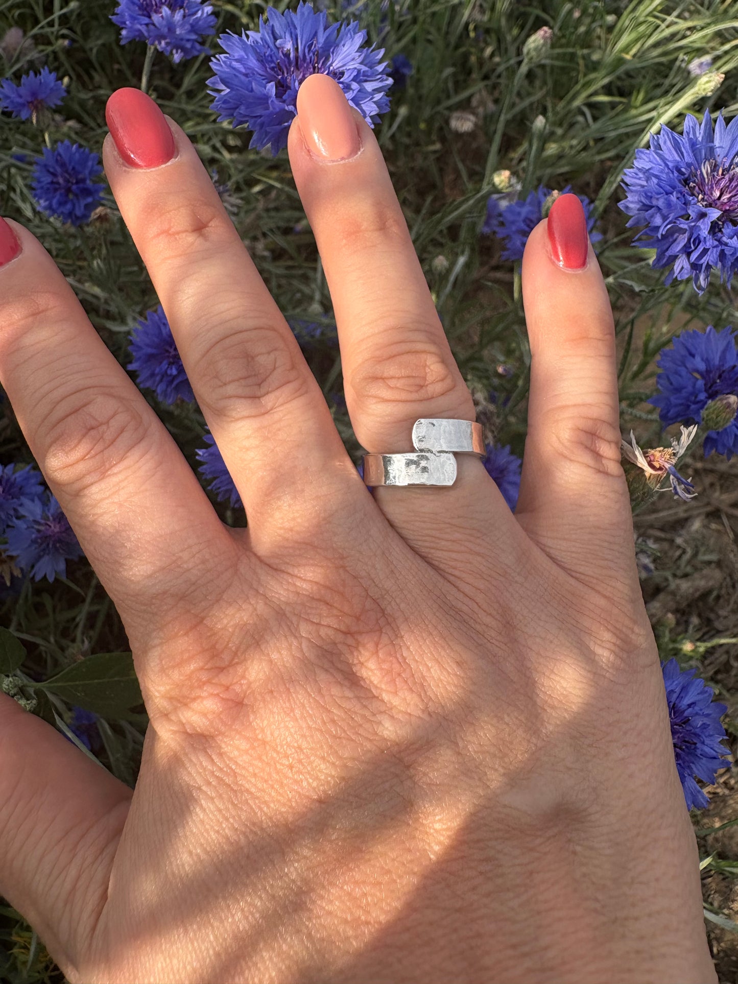 Cross Over Textured Ring Collection