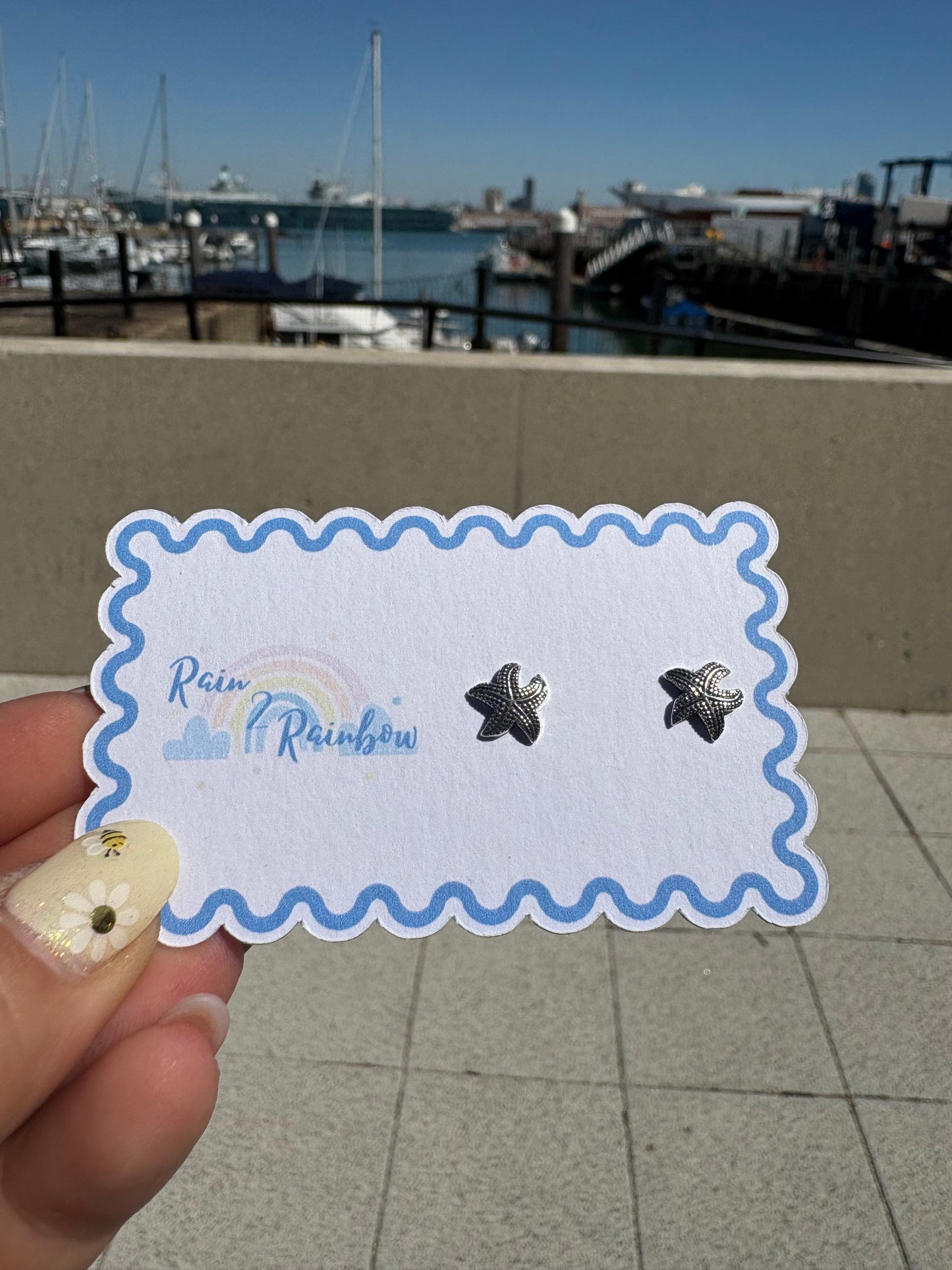 Starfish Textured Studs