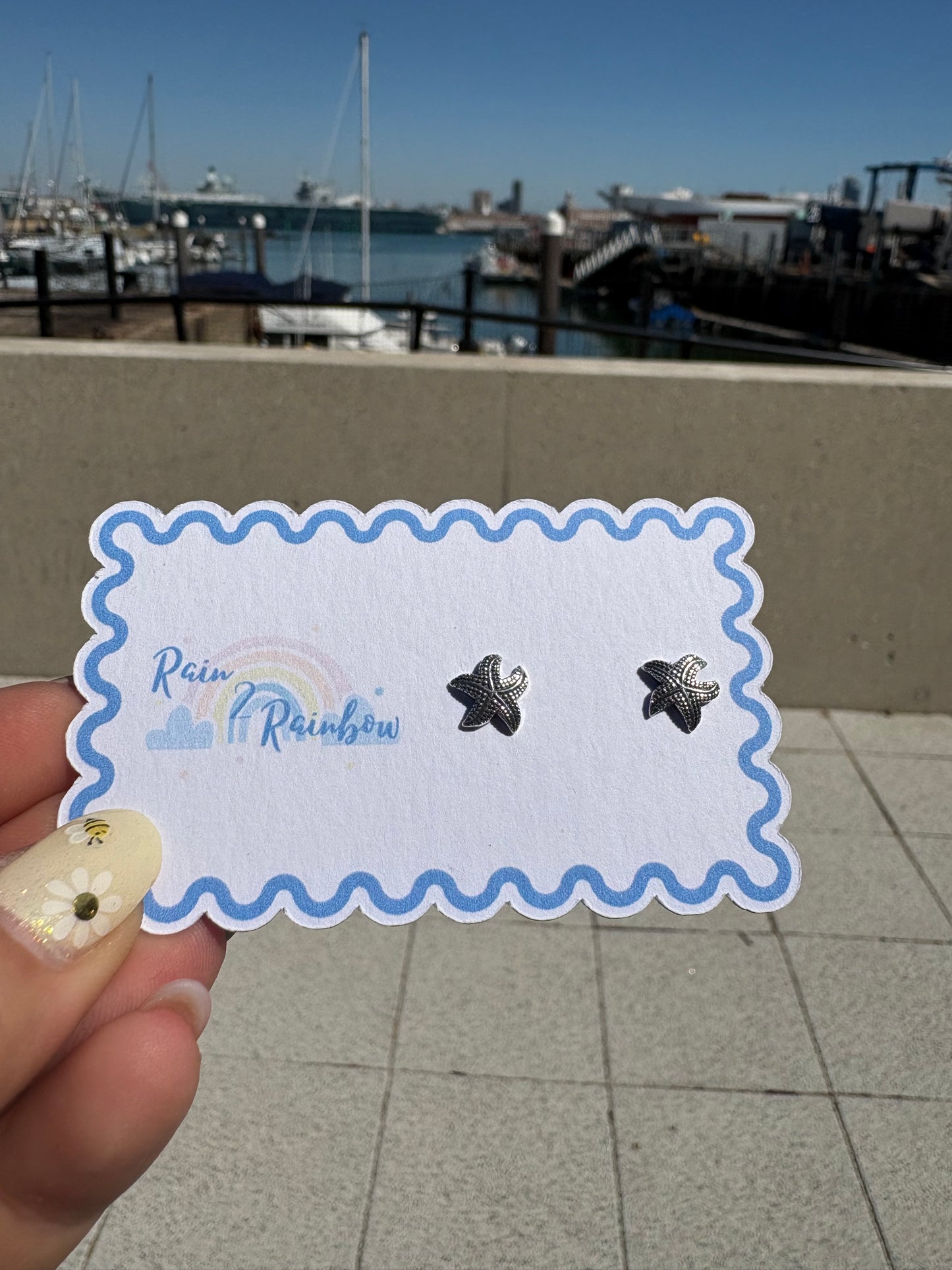 Starfish Textured Studs