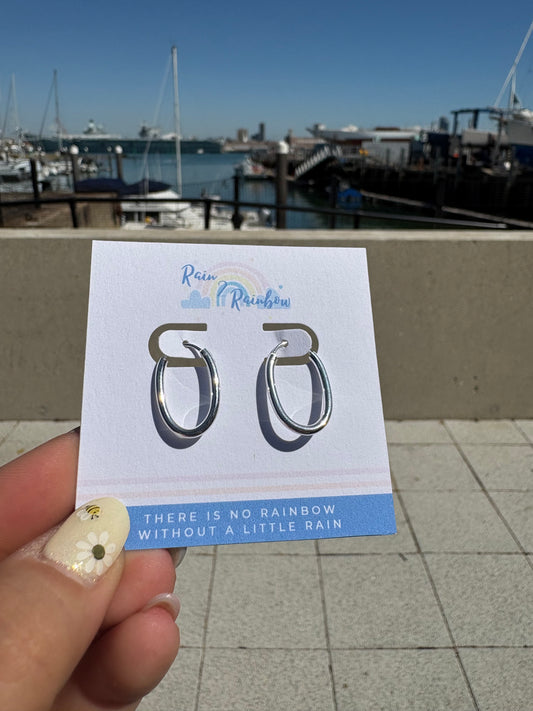 Thicker Oval Hoops