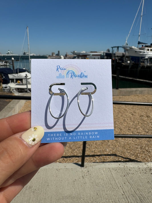 Oval Twisted Hoops