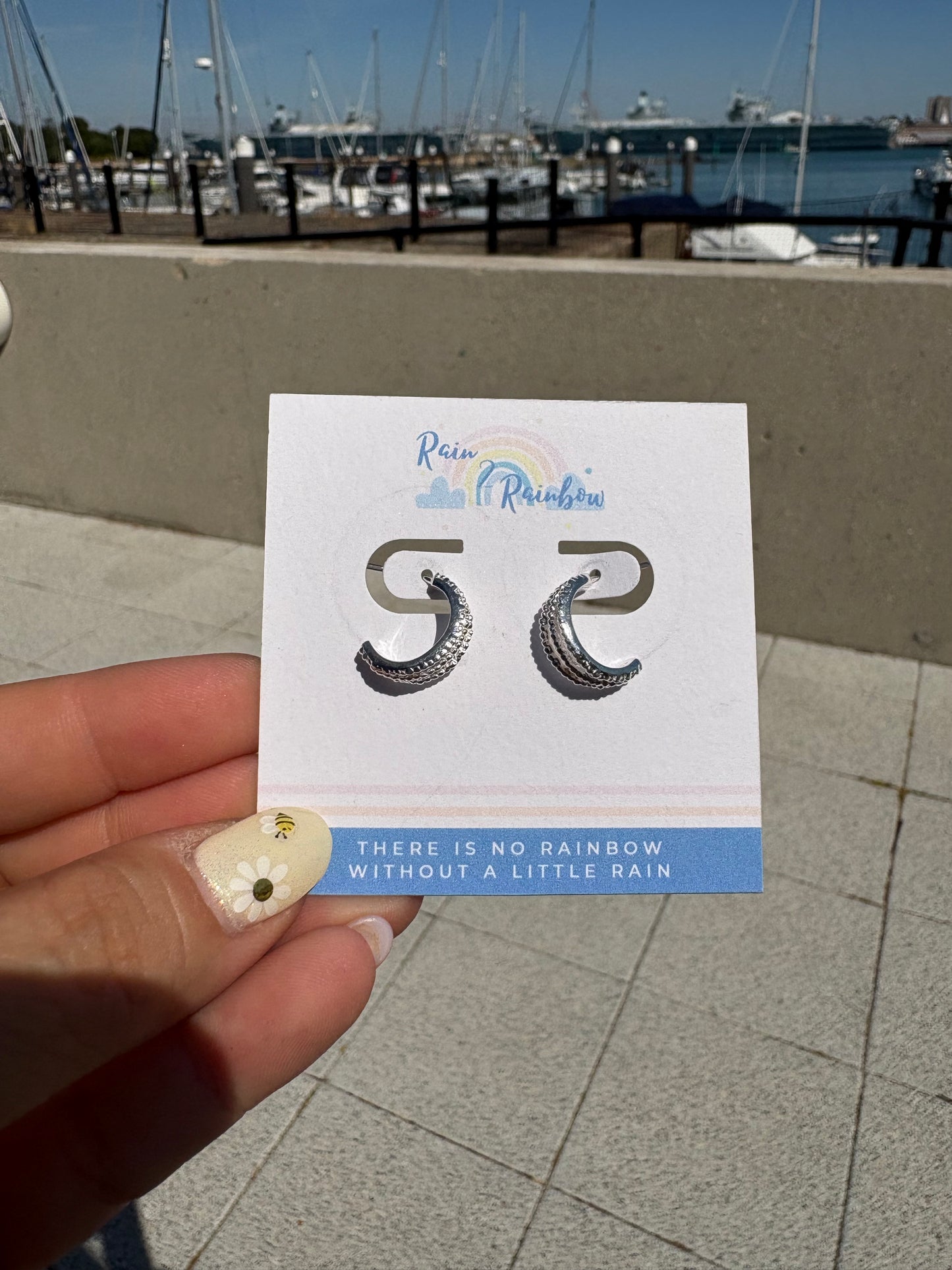 Sparkle Half Open Hoops