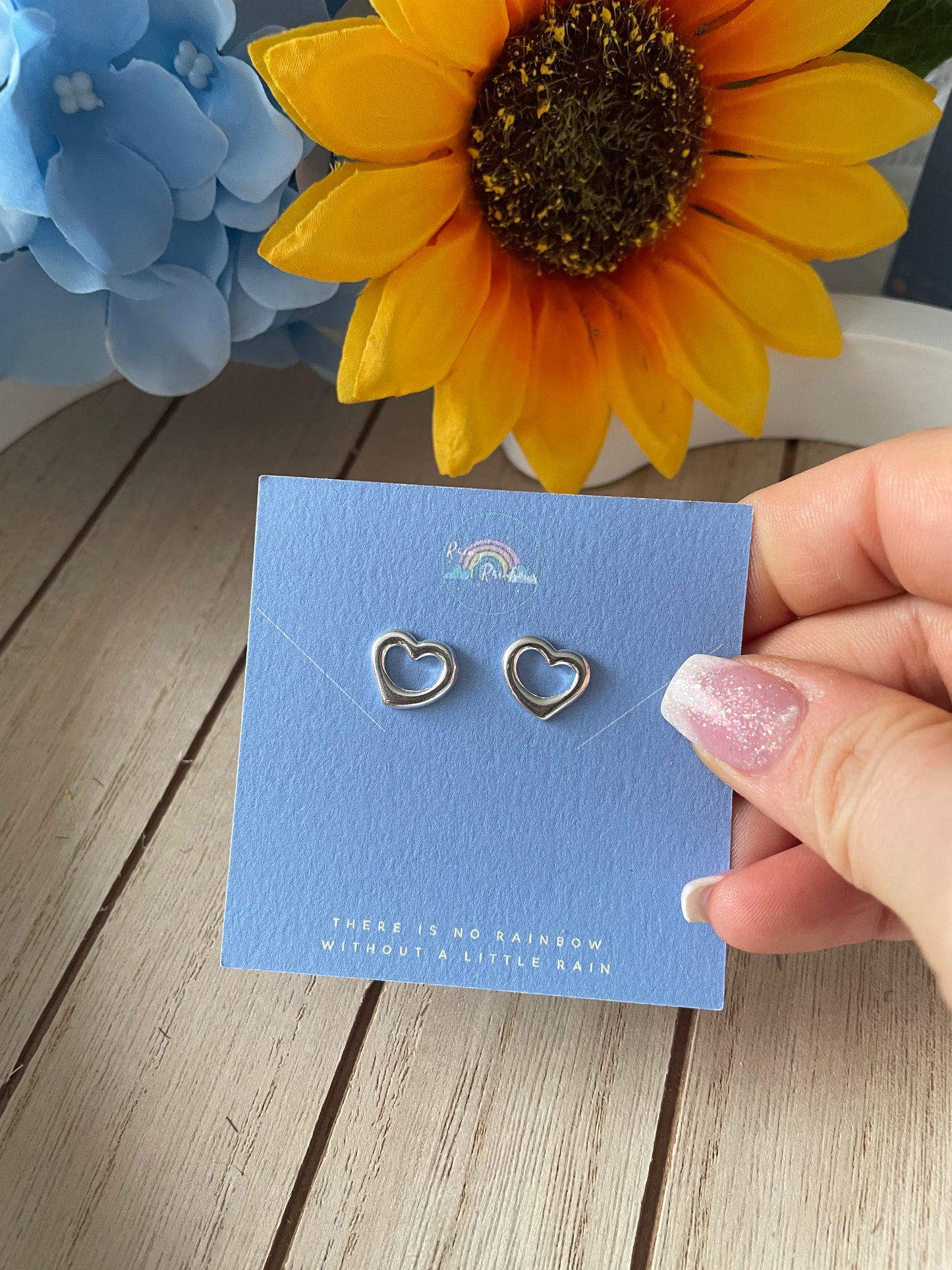 Large Open Heart Earrings