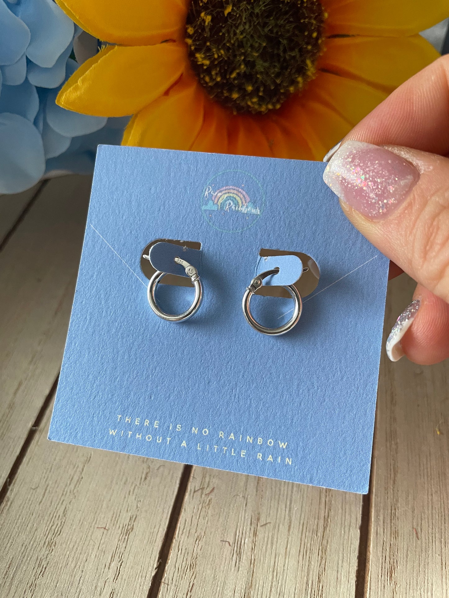 10mm Silver Hinged Hoops