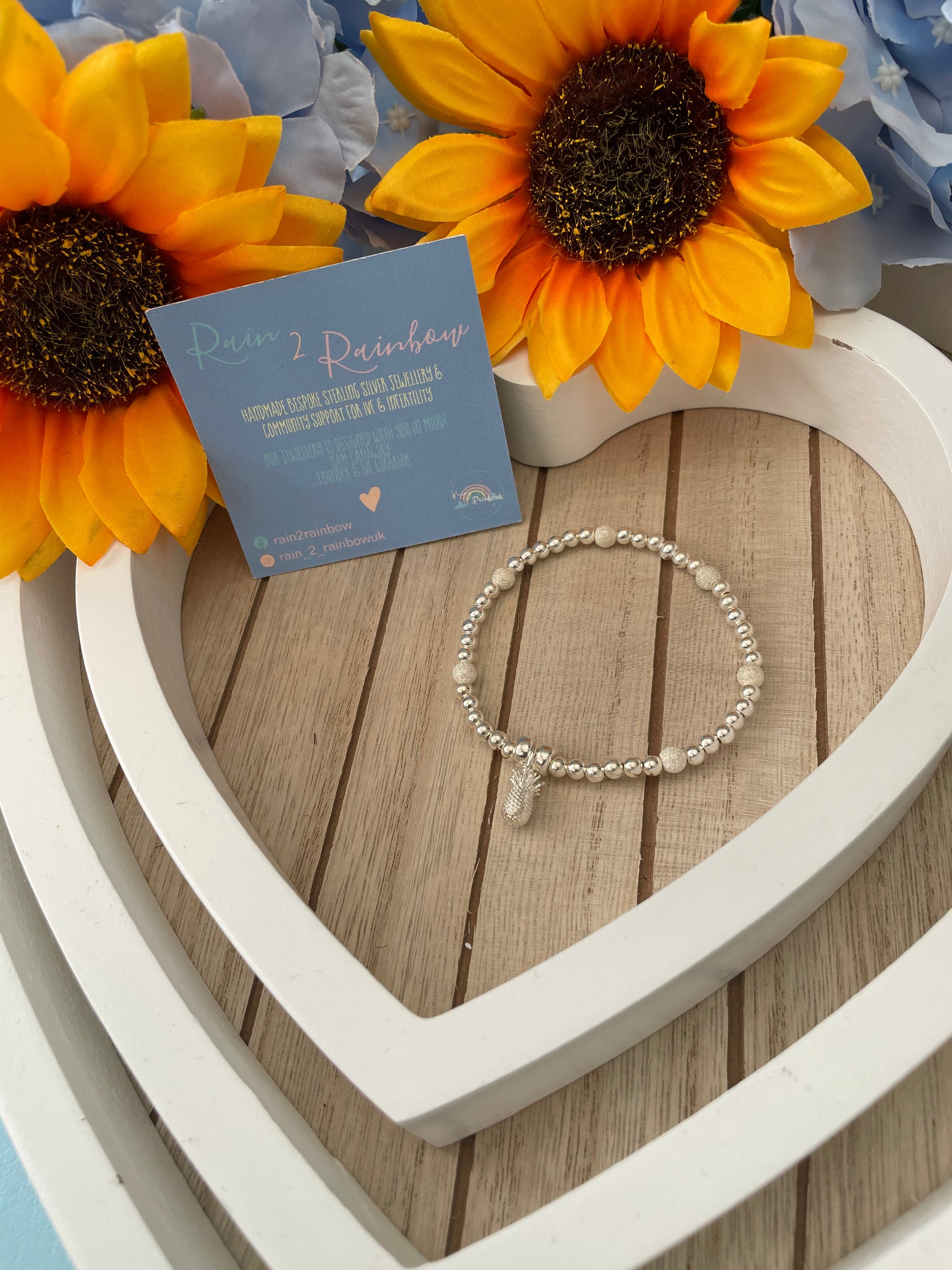 Sterling silver online pineapple bracelet