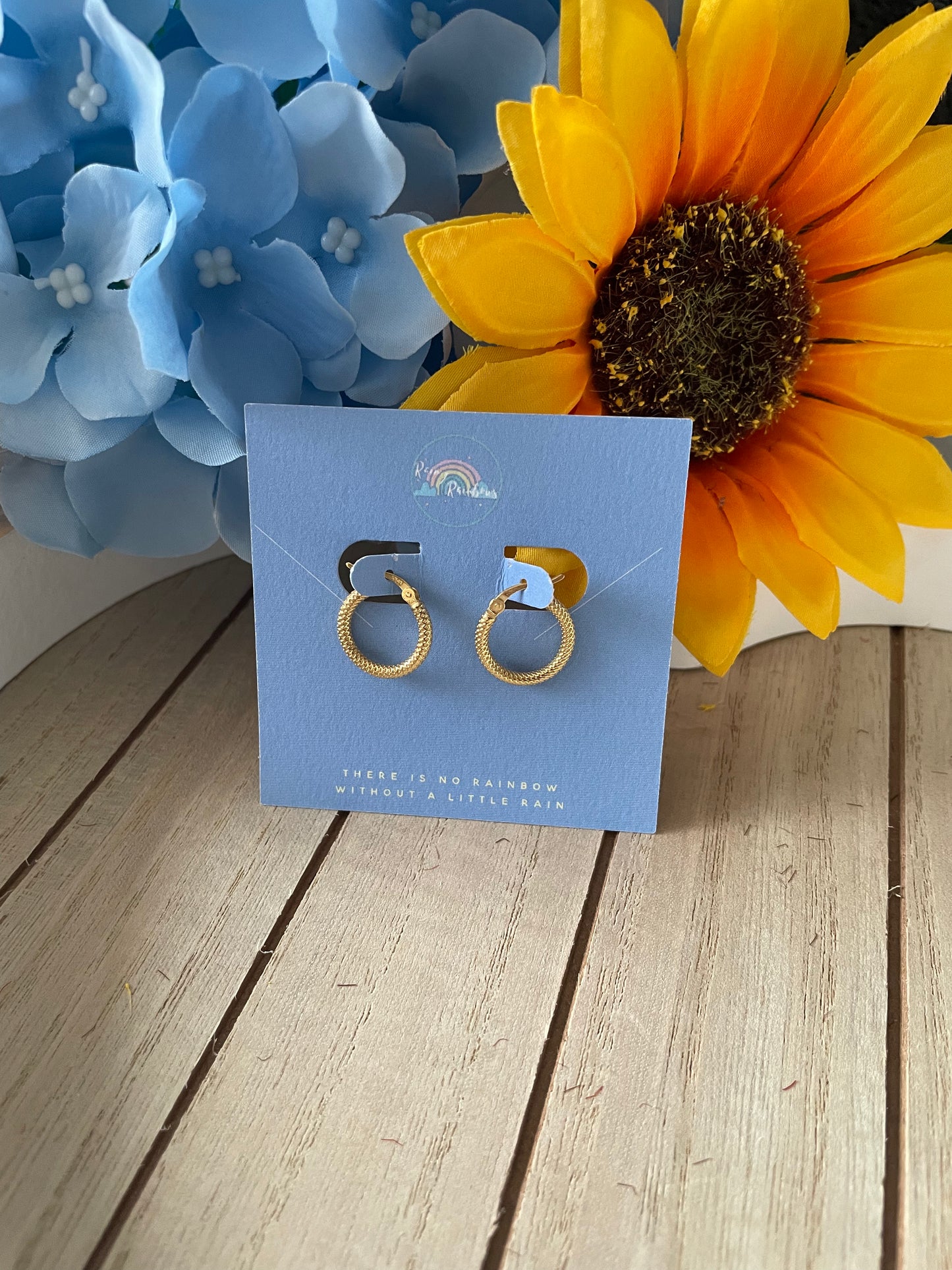 12mm Diamond Cut Hinged Hoops
