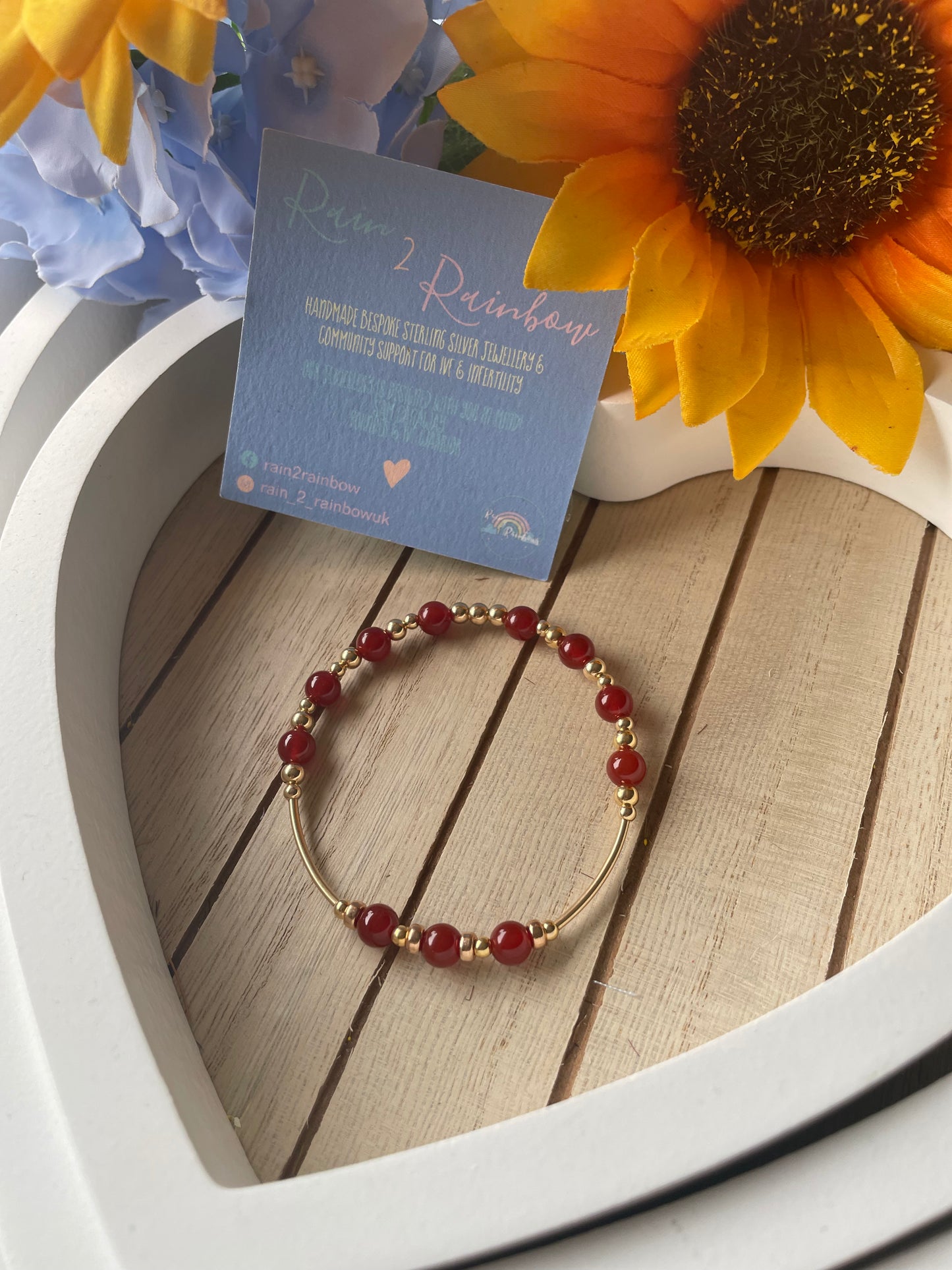 Carnelian Gold Bracelet