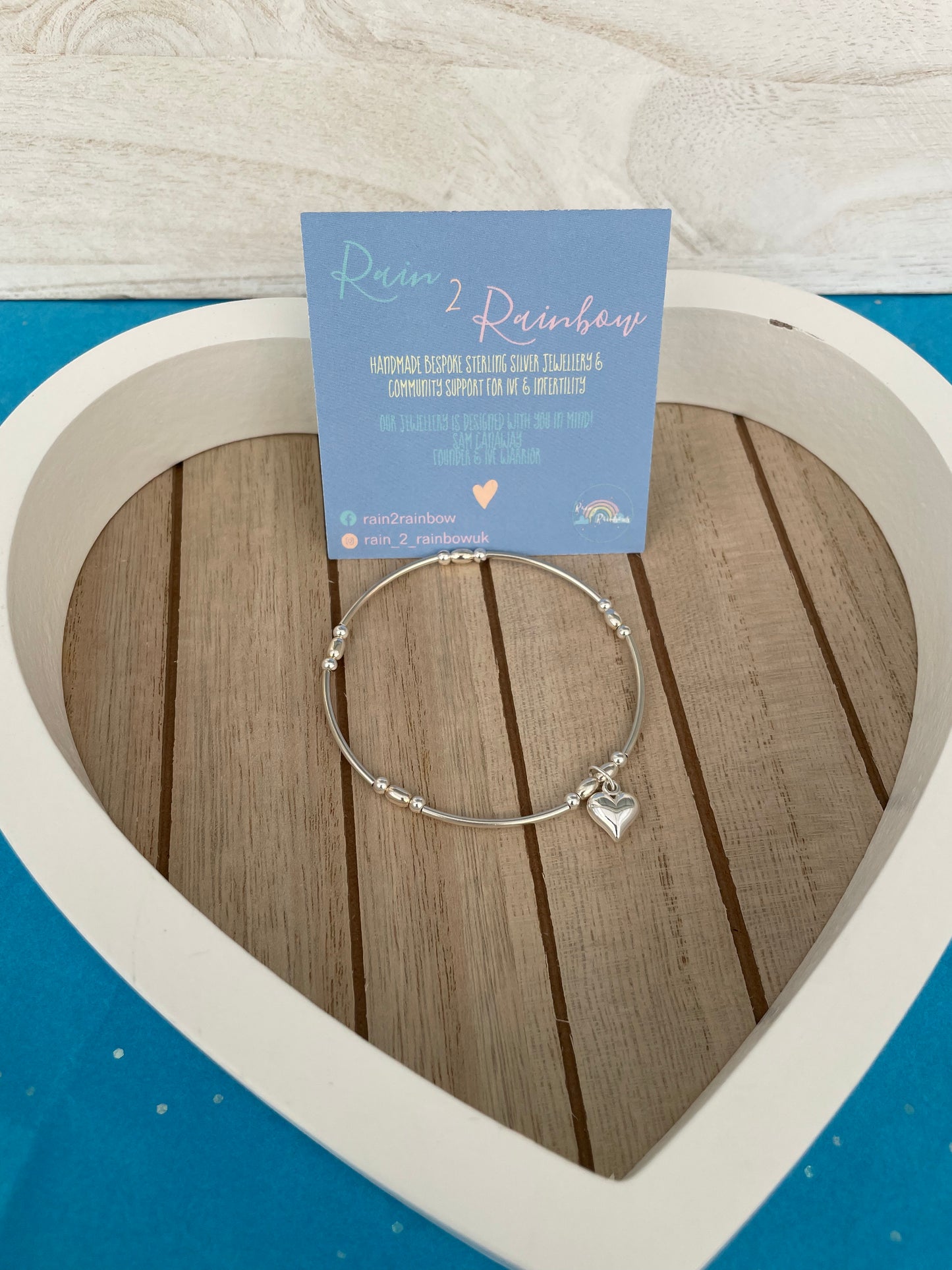 Puff Heart Charm Bracelet